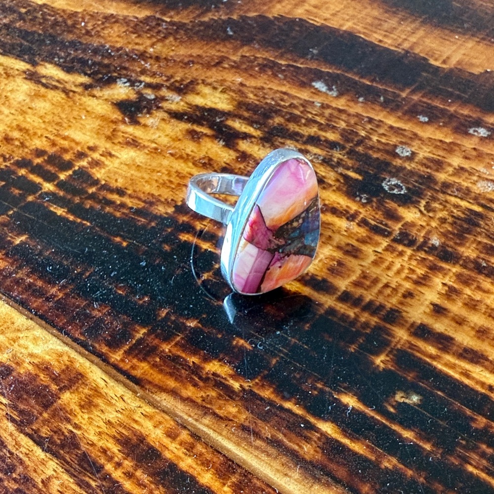 Pink Multi-Stone Oval Statement Ring - Women Jewelry